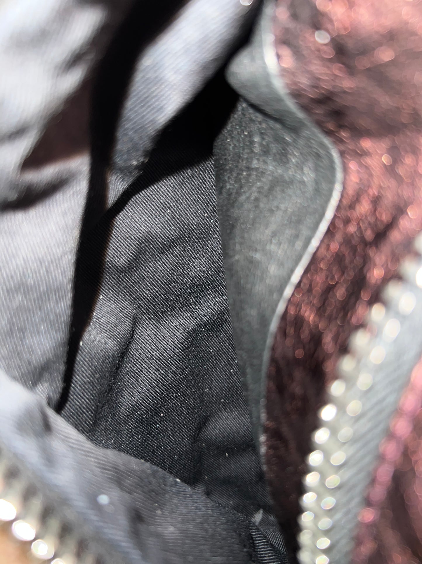 MCM BAGPACK MAROON METALLIC LEATHER