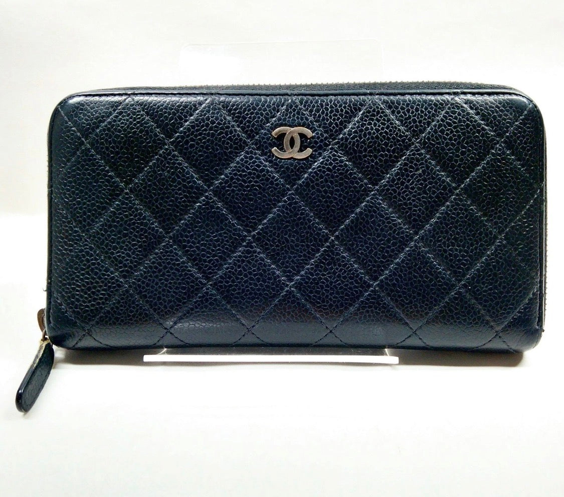 ZIPPY CAVIAR LONG WALLET SILVER GHW