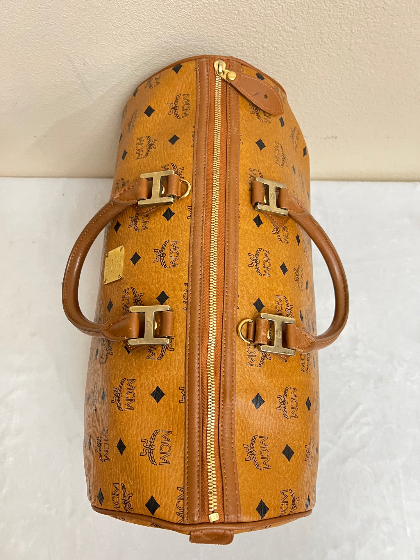 MCM DUFFLE 40 COGNAC
