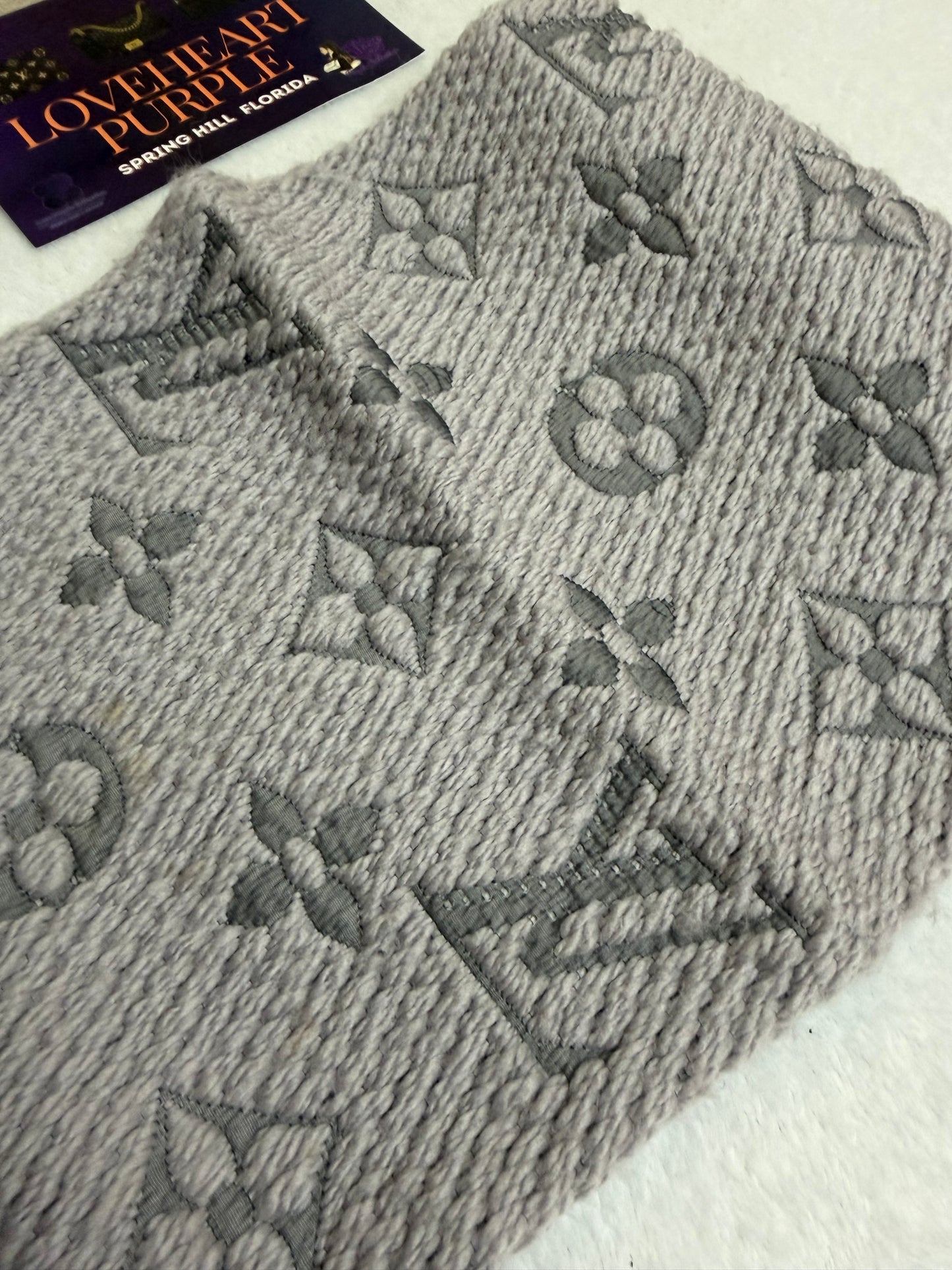 LOGOMANIA SCARF GRAYISH LILAC