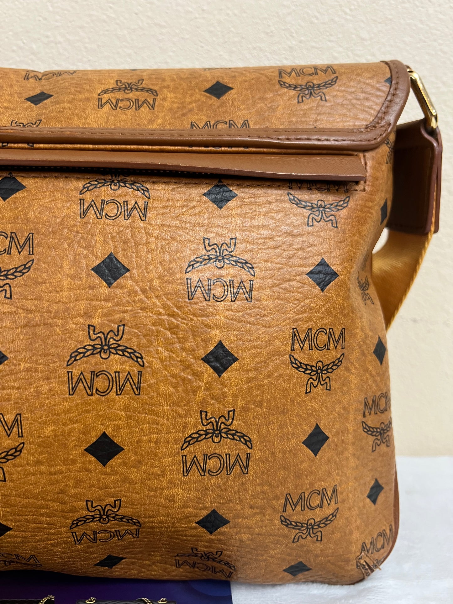 MCM COGNAC CROSSBODY