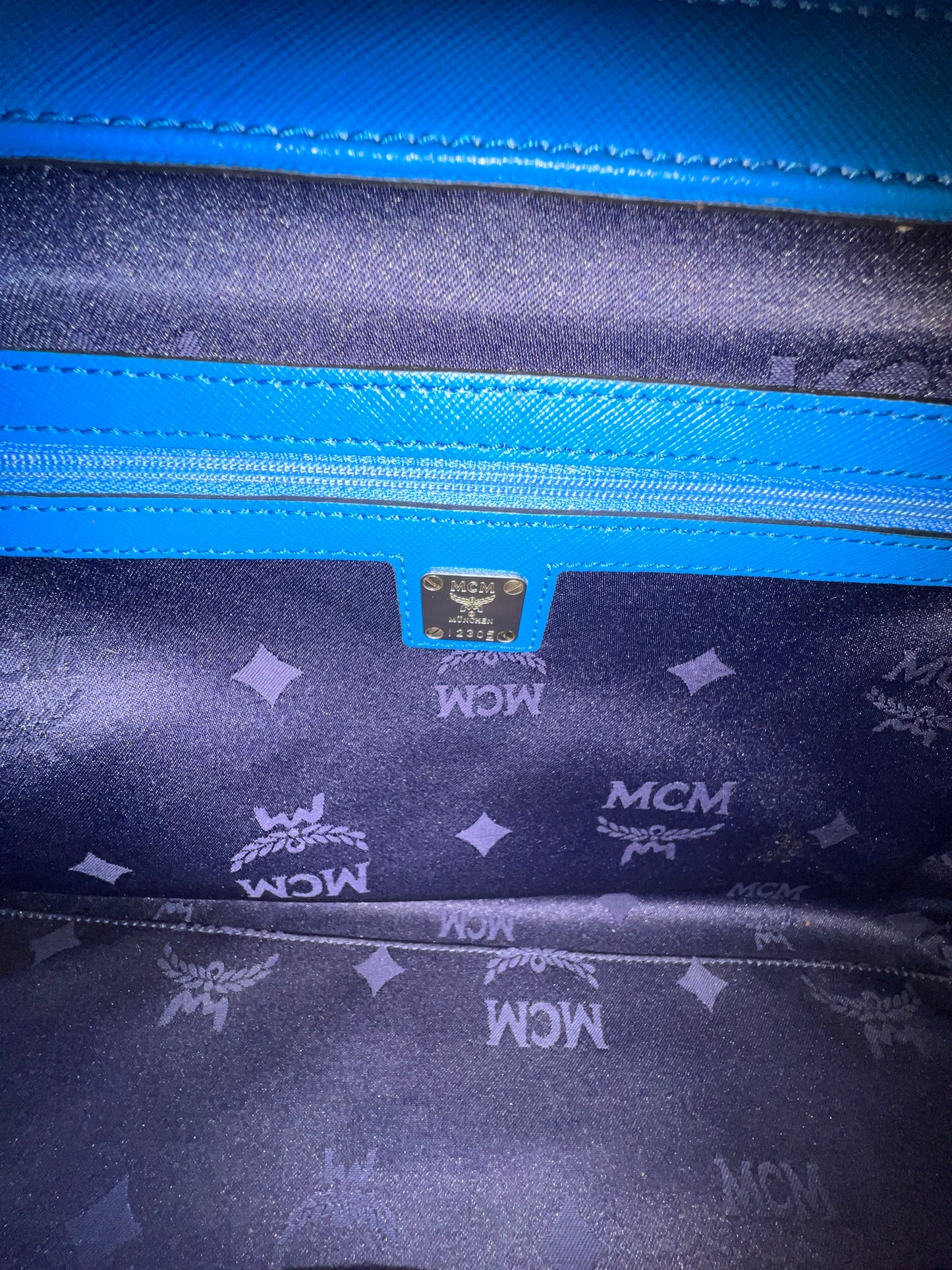 MCM SAFFIANO BLUE