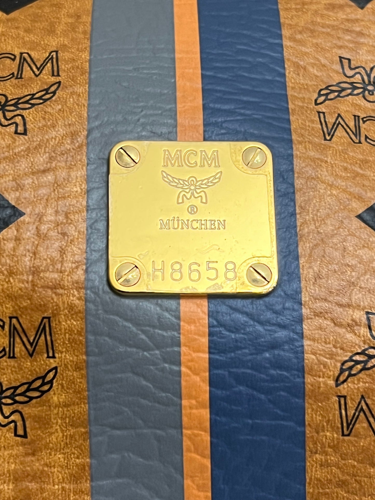 MCM BOSTON 30 COGNAC