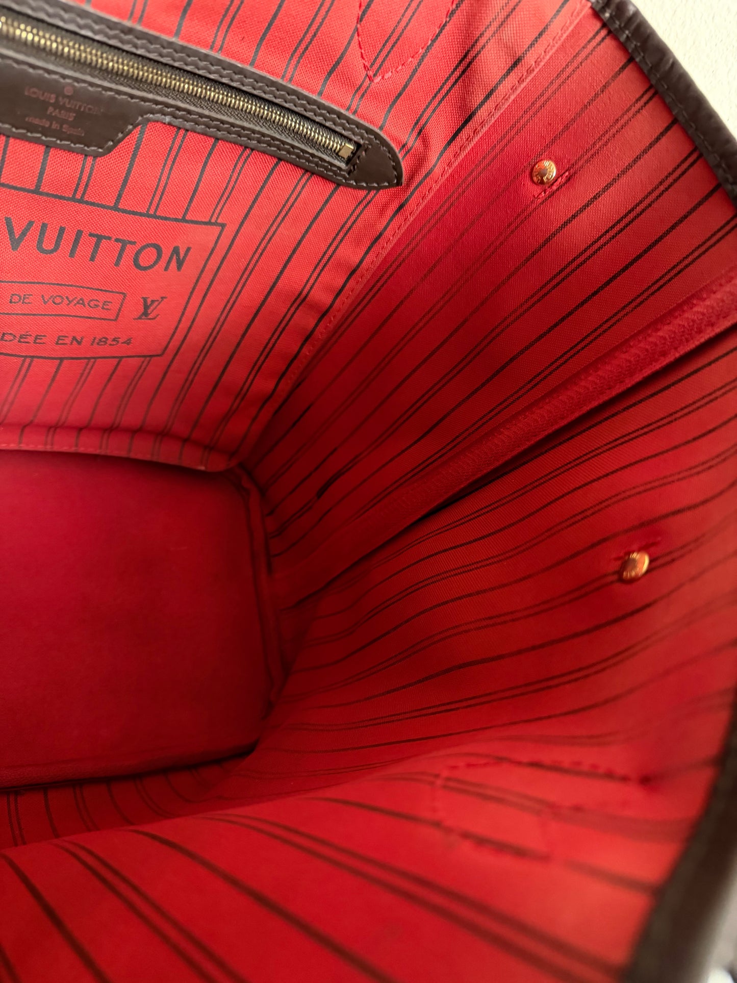 NEVERFULL MM W/ POUCH DAMIER EBENE