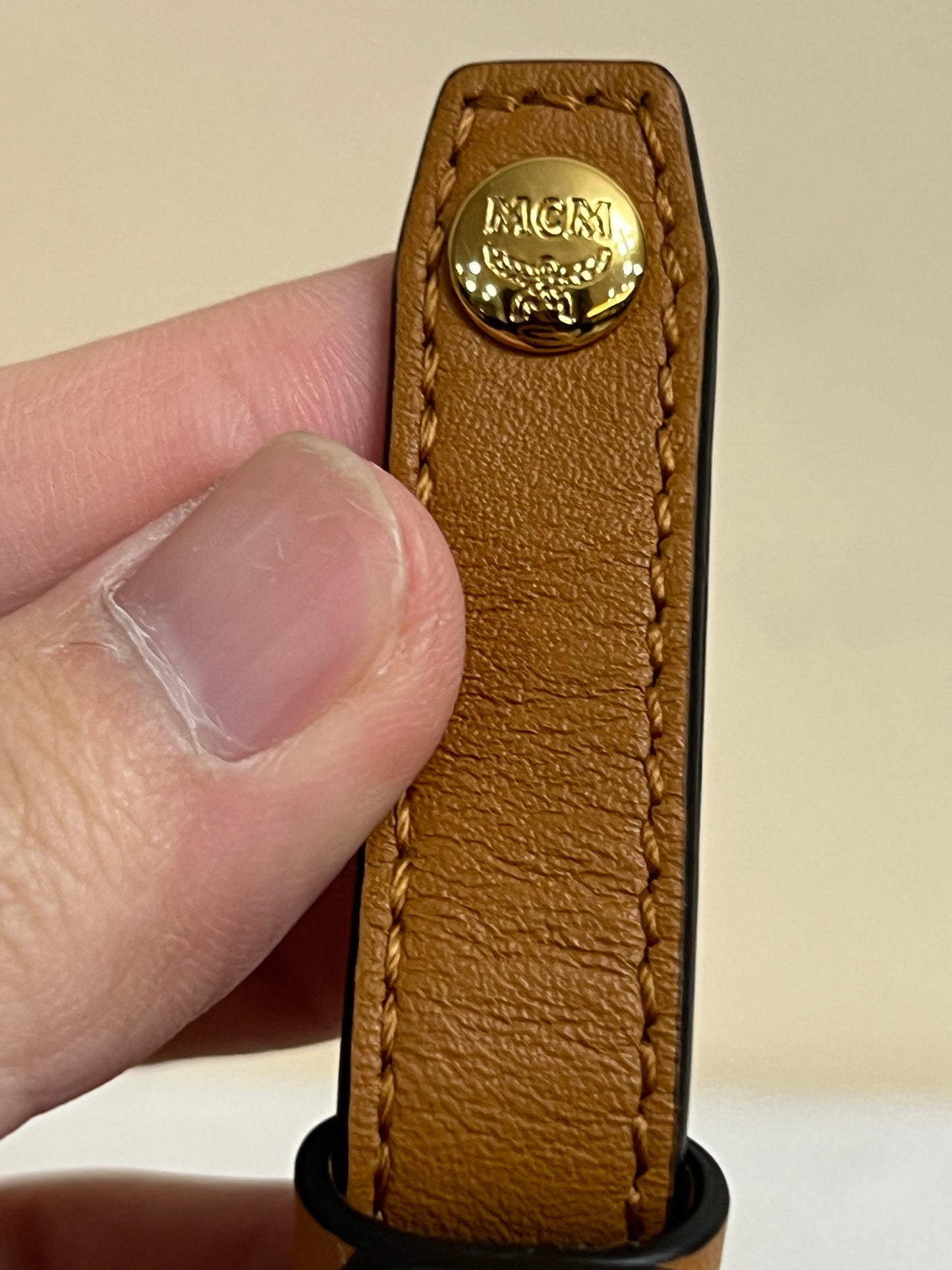 MCM MINI BOSTON COGNAC