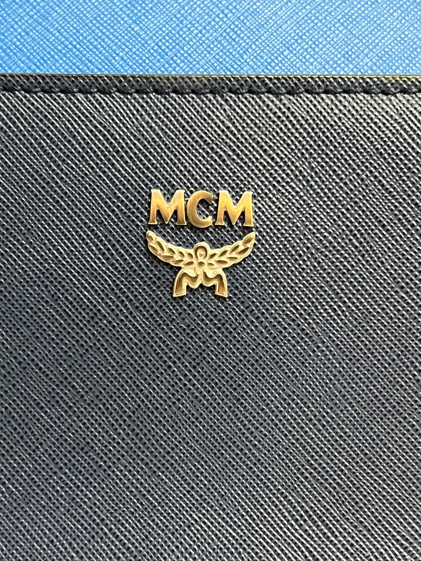 MCM SAFFIANO BLUE