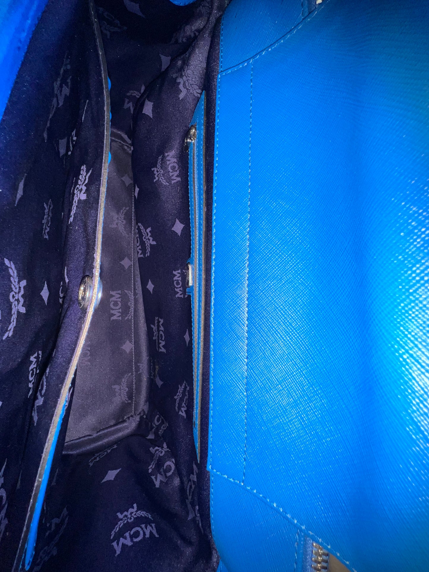 MCM SAFFIANO BLUE