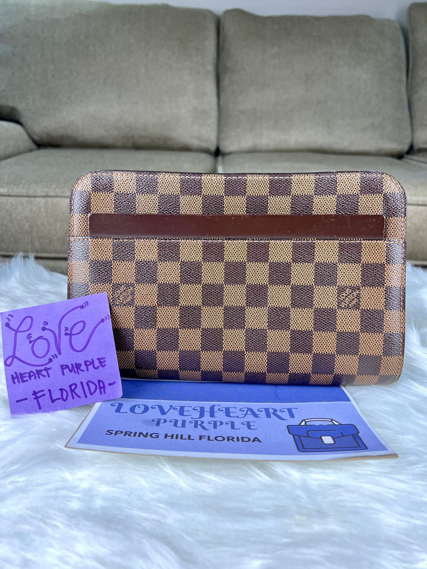 LOUIS DAMIER EBENE CLUTCH