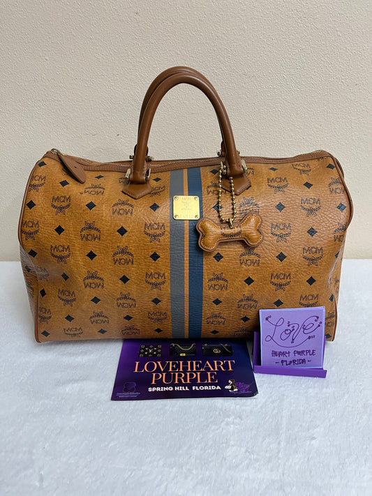 MCM DUFFLE 40 COGNAC