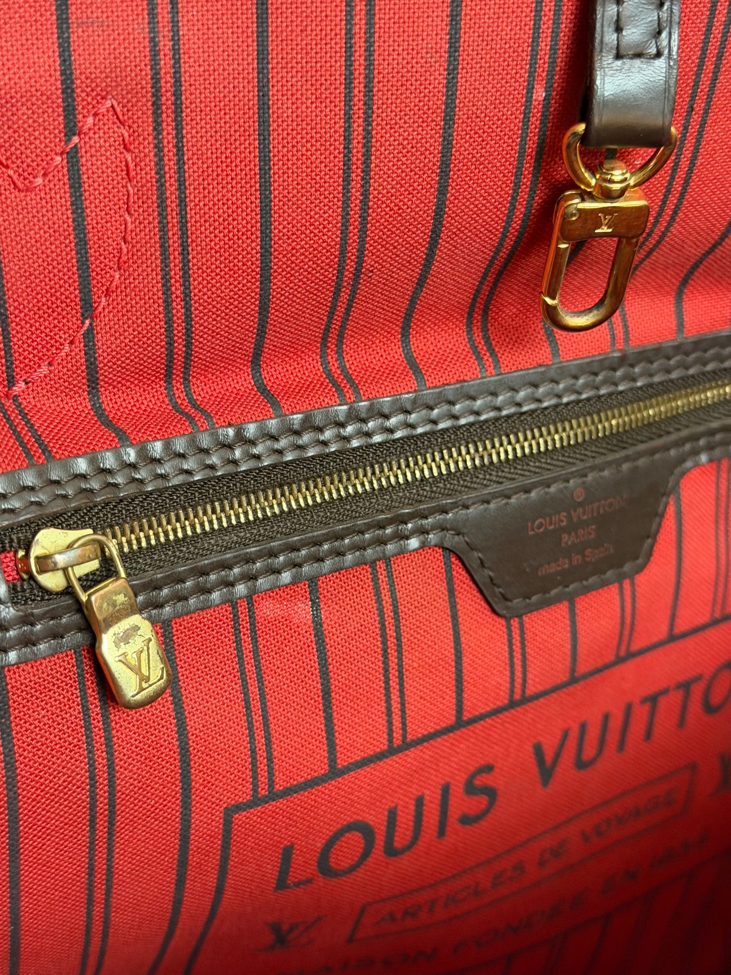 NEVERFULL MM W/ POUCH DAMIER EBENE