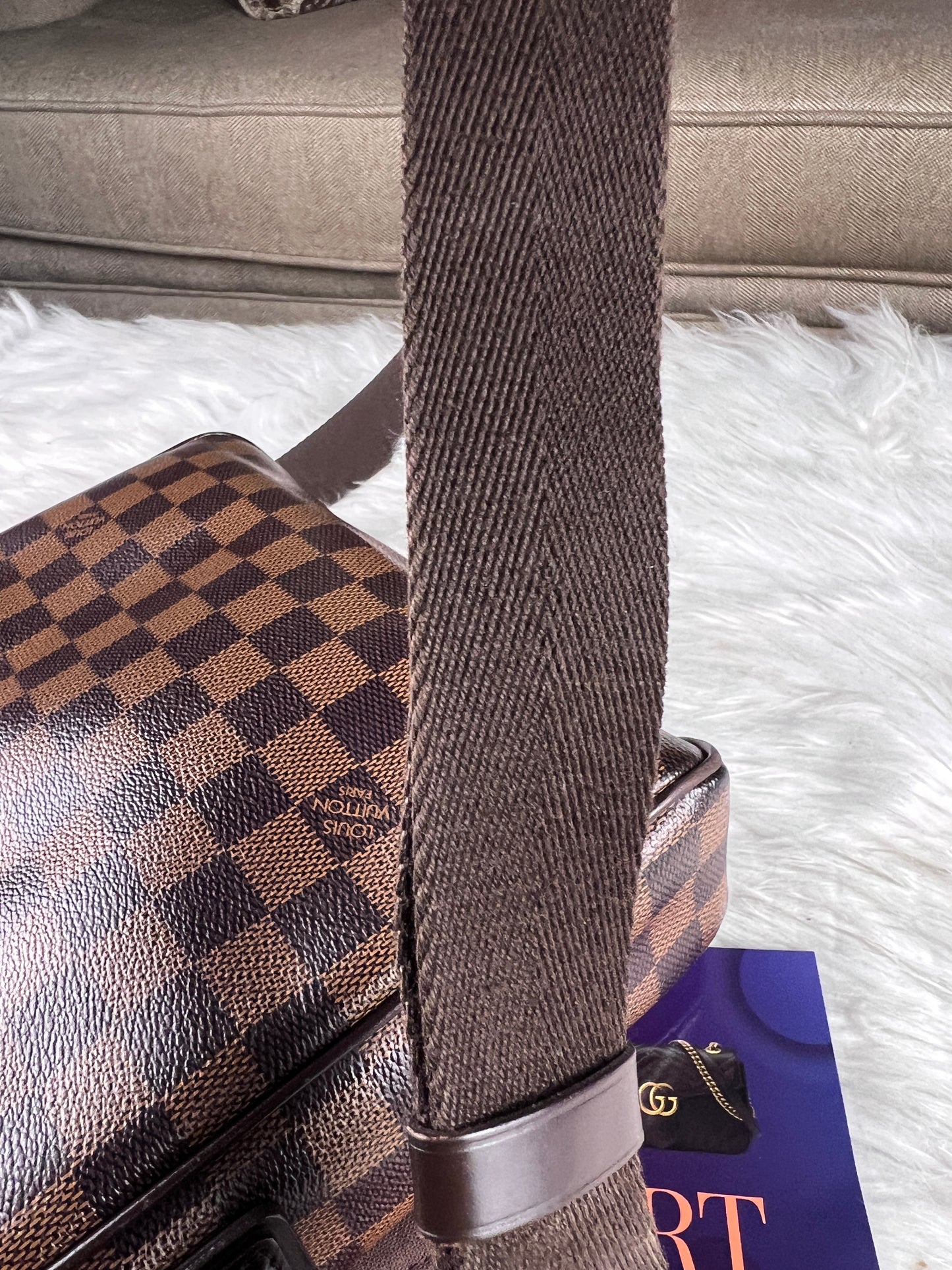 DISTRICT PM MESSENGER BAG DAMIER EBENE