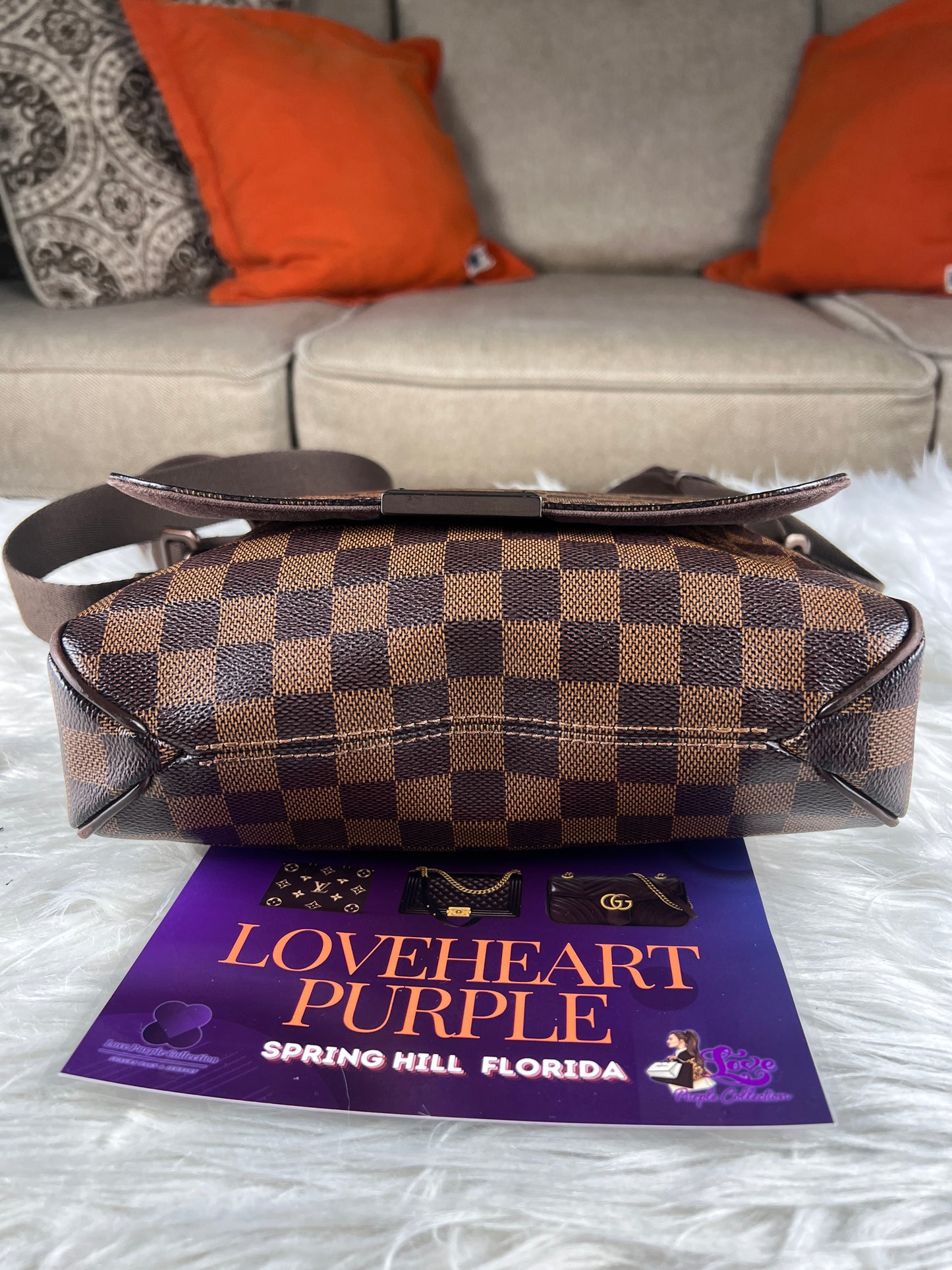 DISTRICT PM MESSENGER BAG DAMIER EBENE