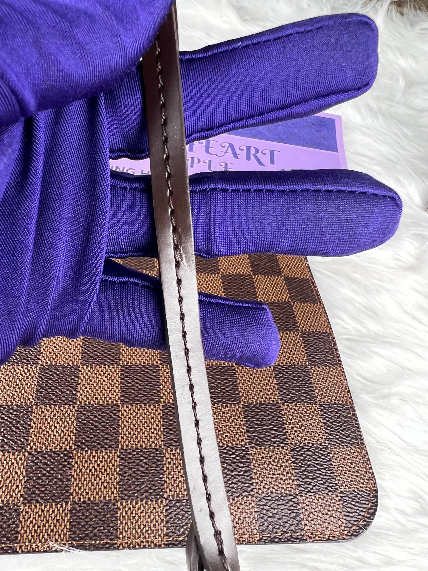 NEVERFULL POCHETTE MM DAMIER / LIGHT PINK INTERIOR