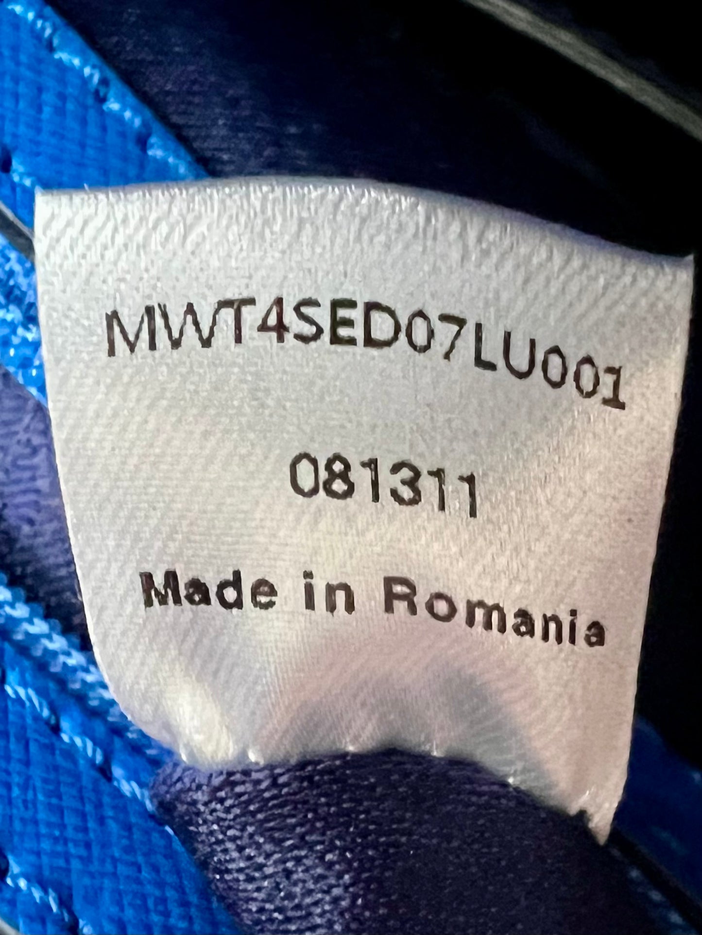 MCM SAFFIANO BLUE
