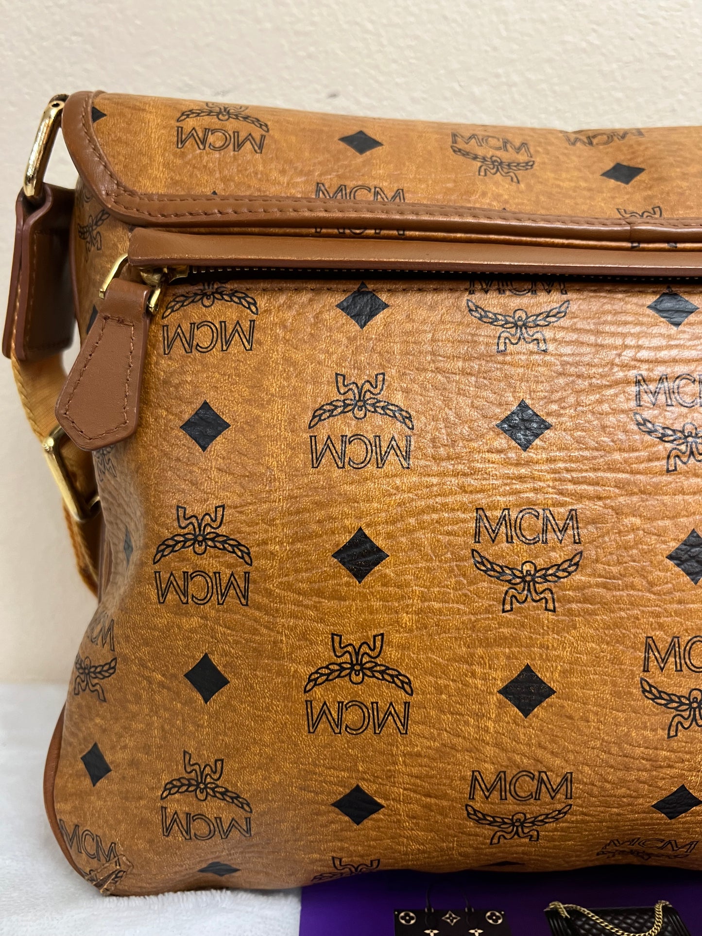 MCM COGNAC CROSSBODY