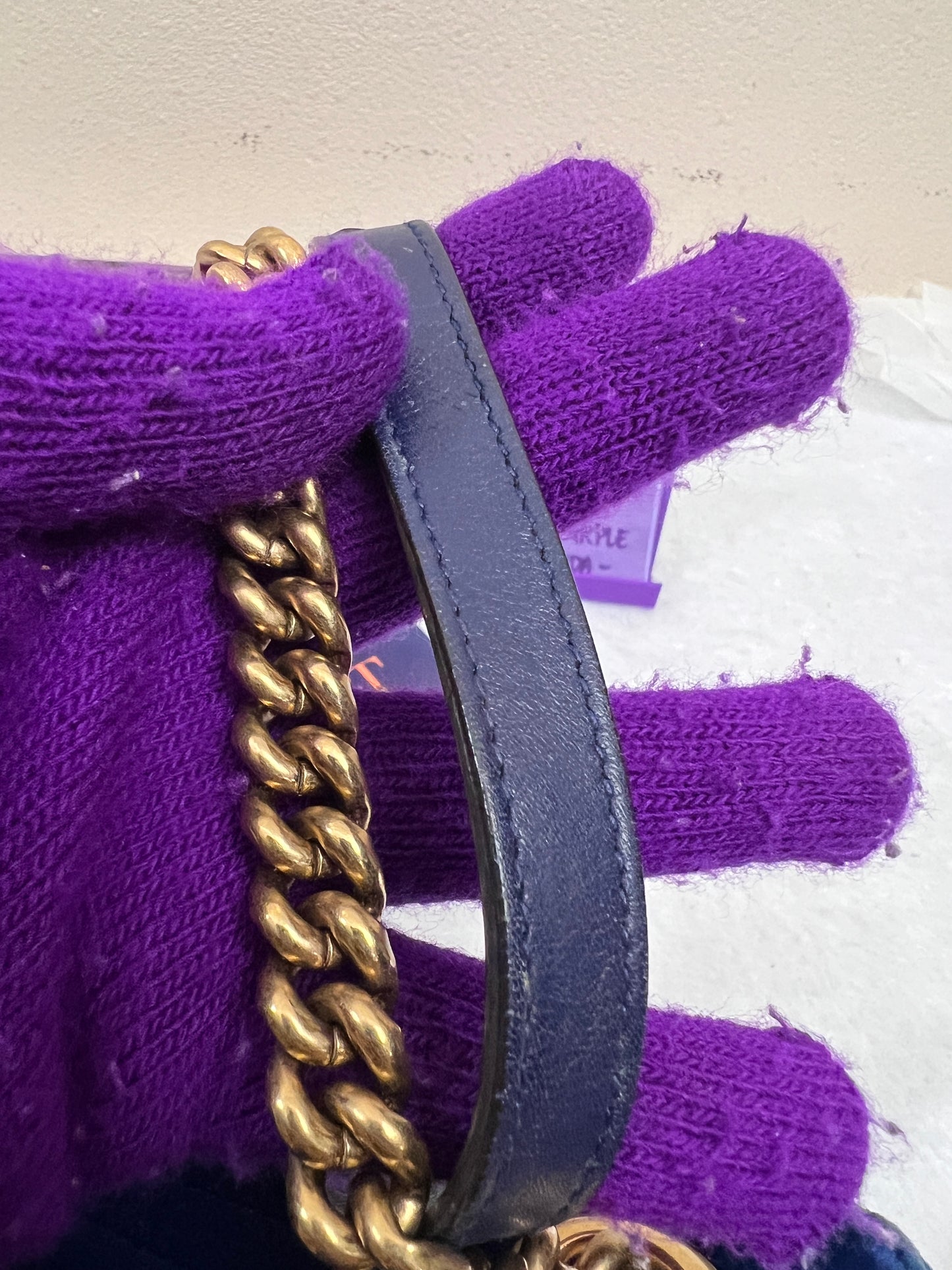 MARMONT VELVET BLUE SMALL