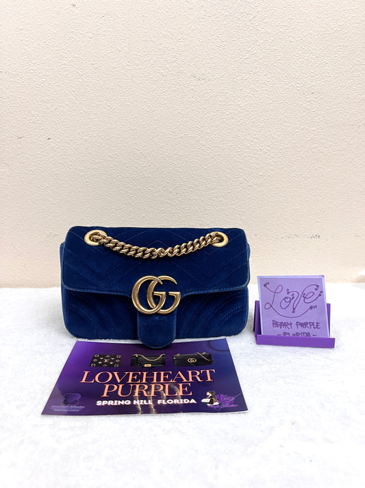 MARMONT VELVET BLUE SMALL