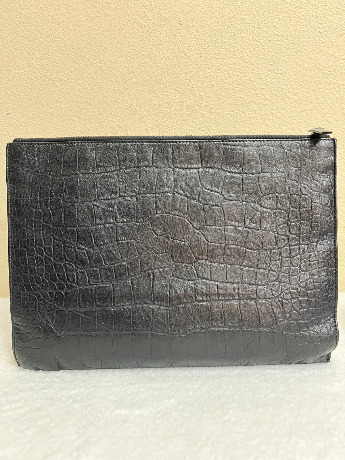 YSL CROC CLUTCH
