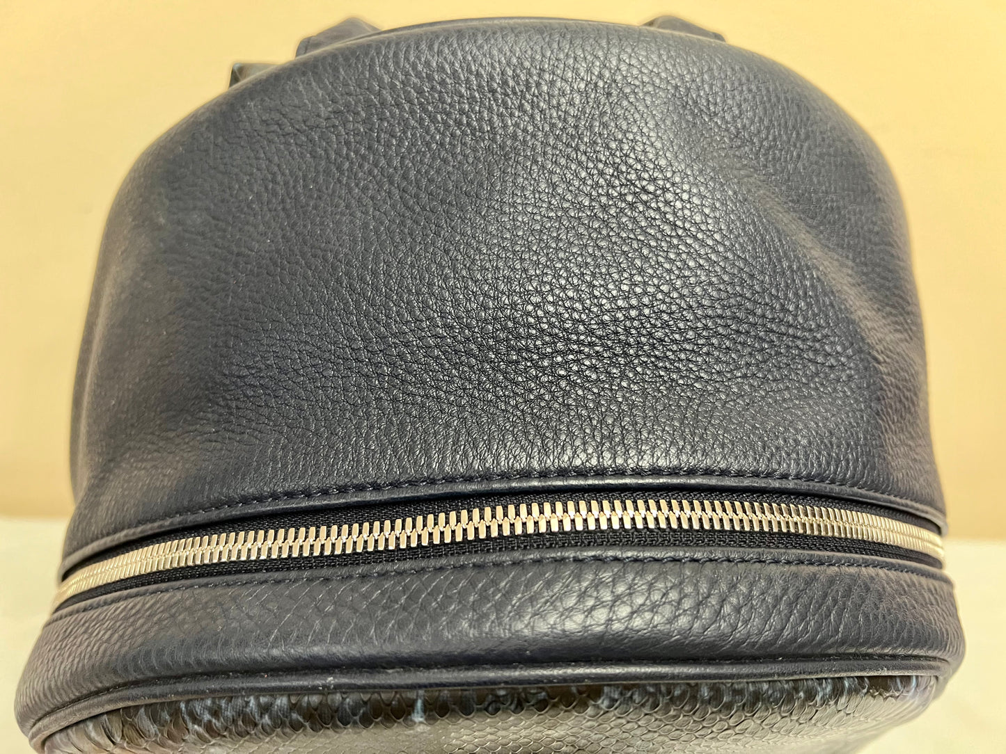 MCM BAGPACK SNAKESKIN LIMITED EDITION BLUE