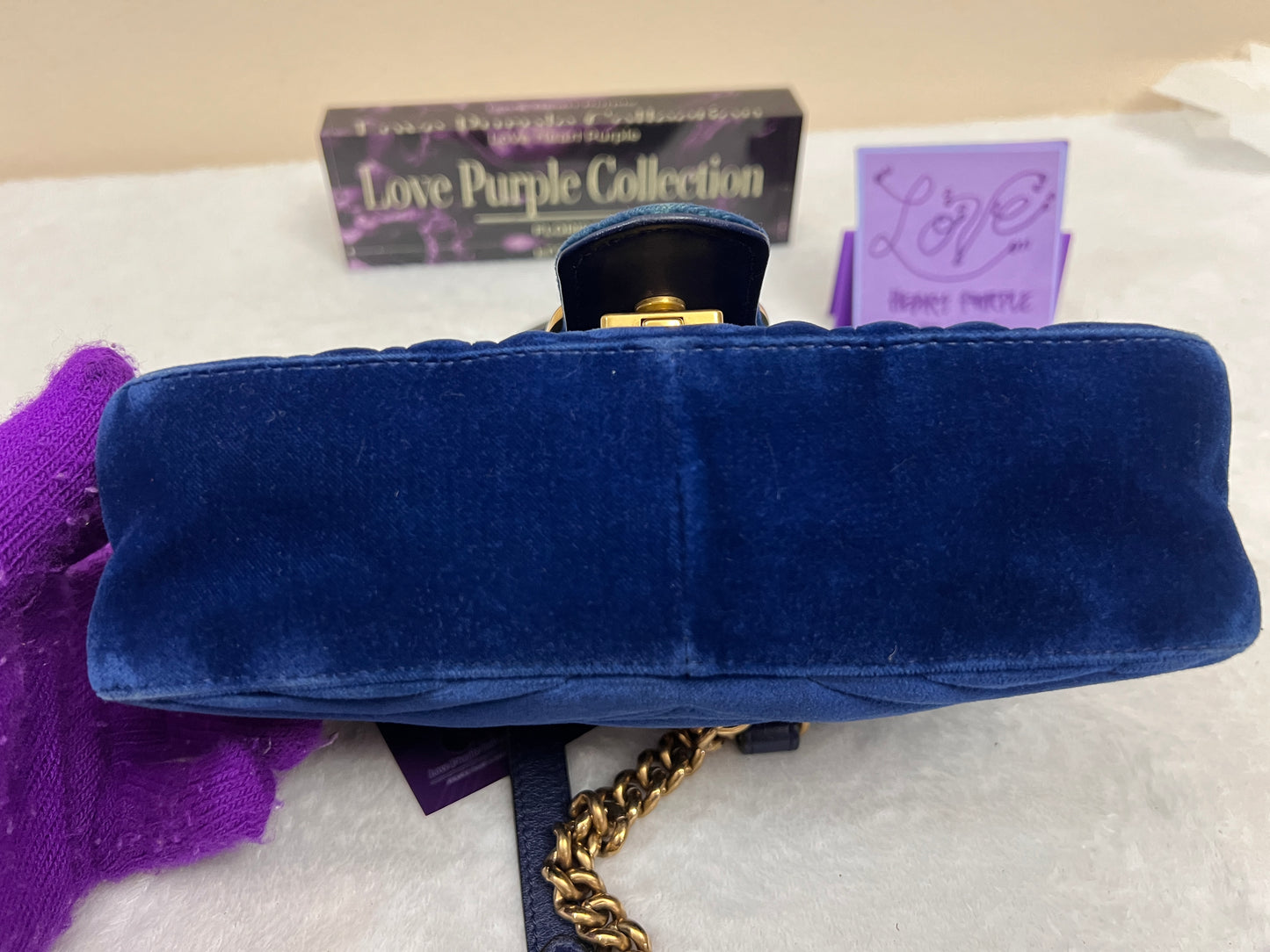 MARMONT VELVET BLUE SMALL