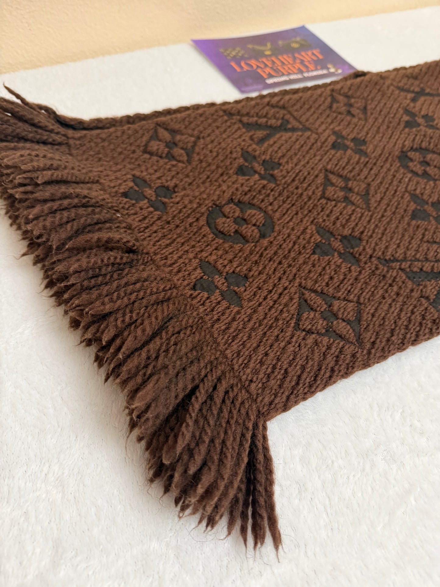 LOGOMANIA SCARF BROWN