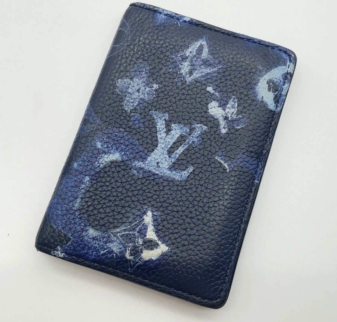 POCKET ORGANIZER BLUE WATERCOLOR