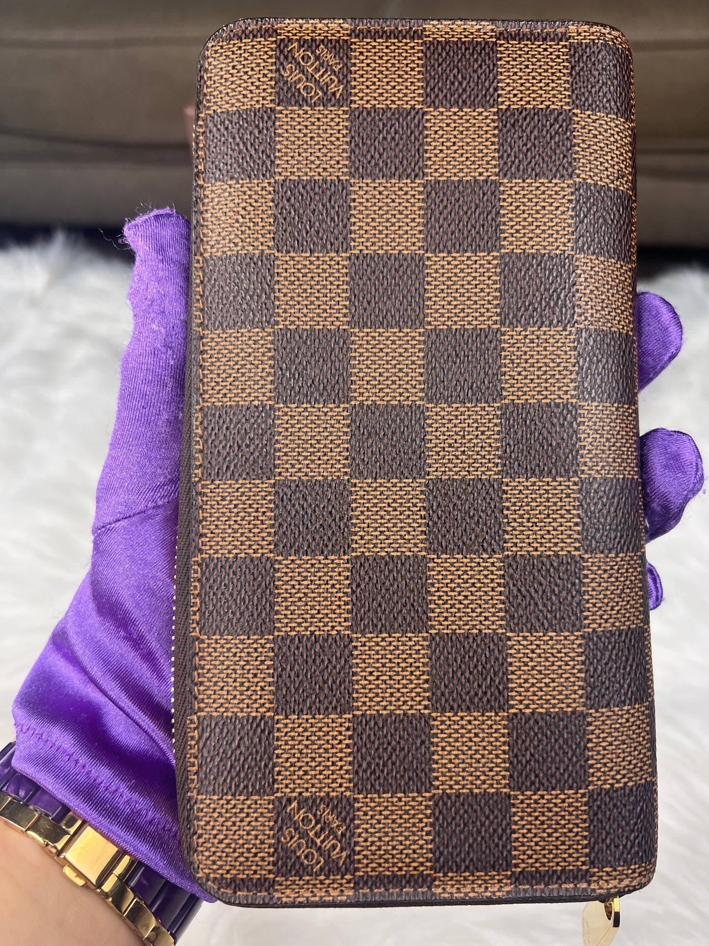 ZIPPY LONG WALLET DAMIER