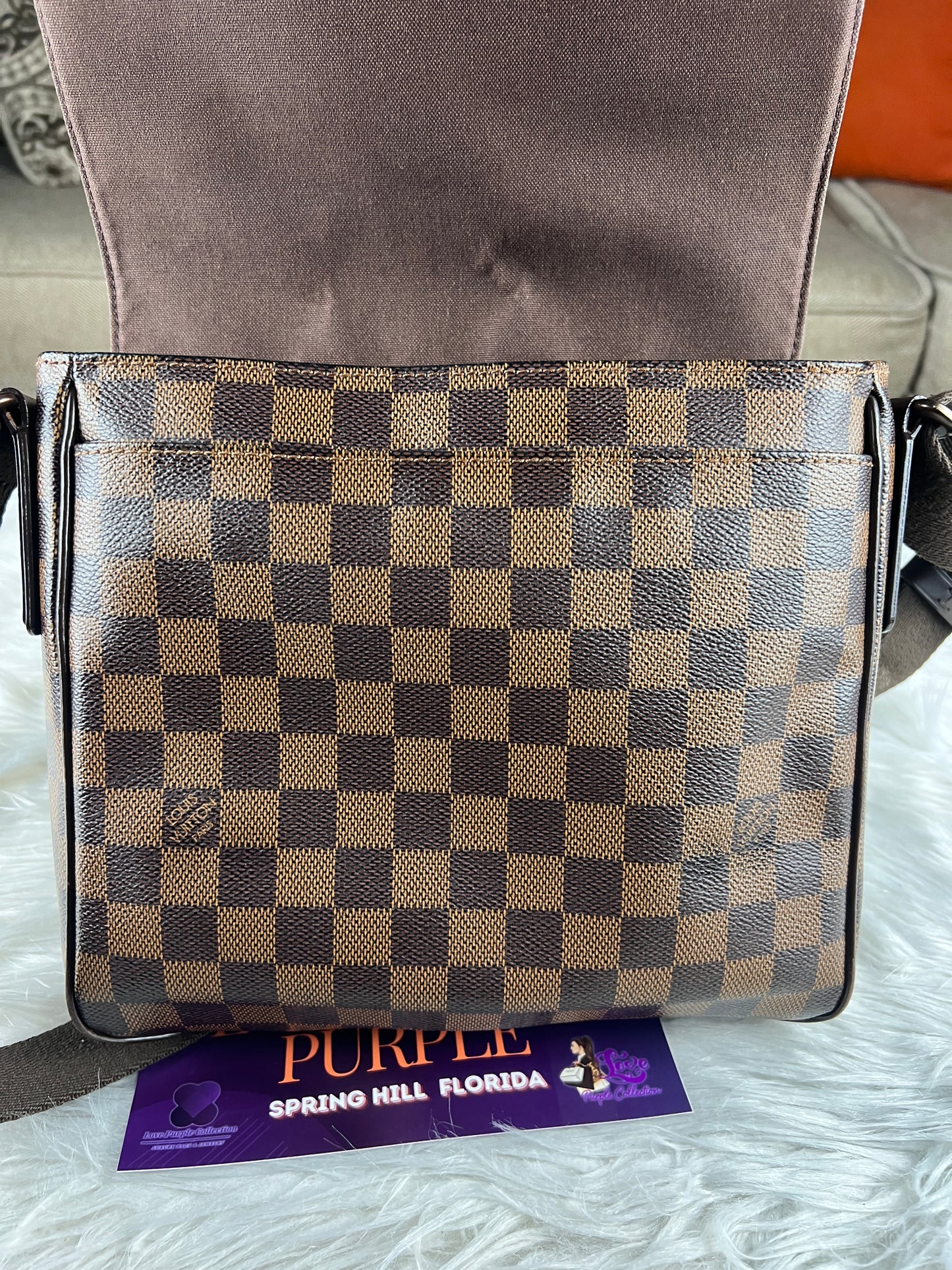 DISTRICT PM MESSENGER BAG DAMIER EBENE