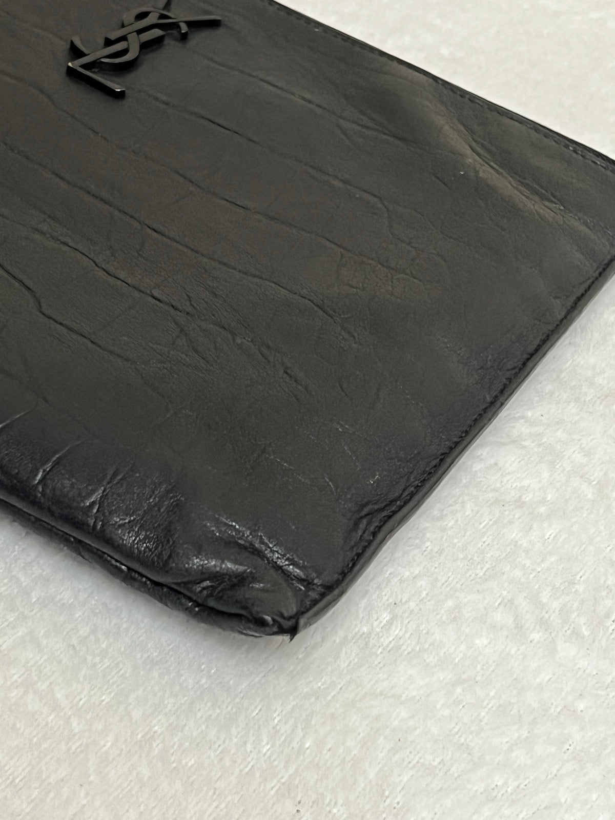 YSL CROC CLUTCH