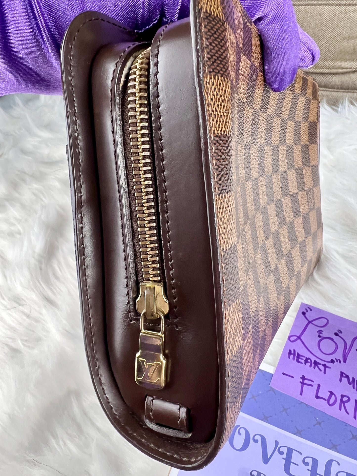 LOUIS DAMIER EBENE CLUTCH