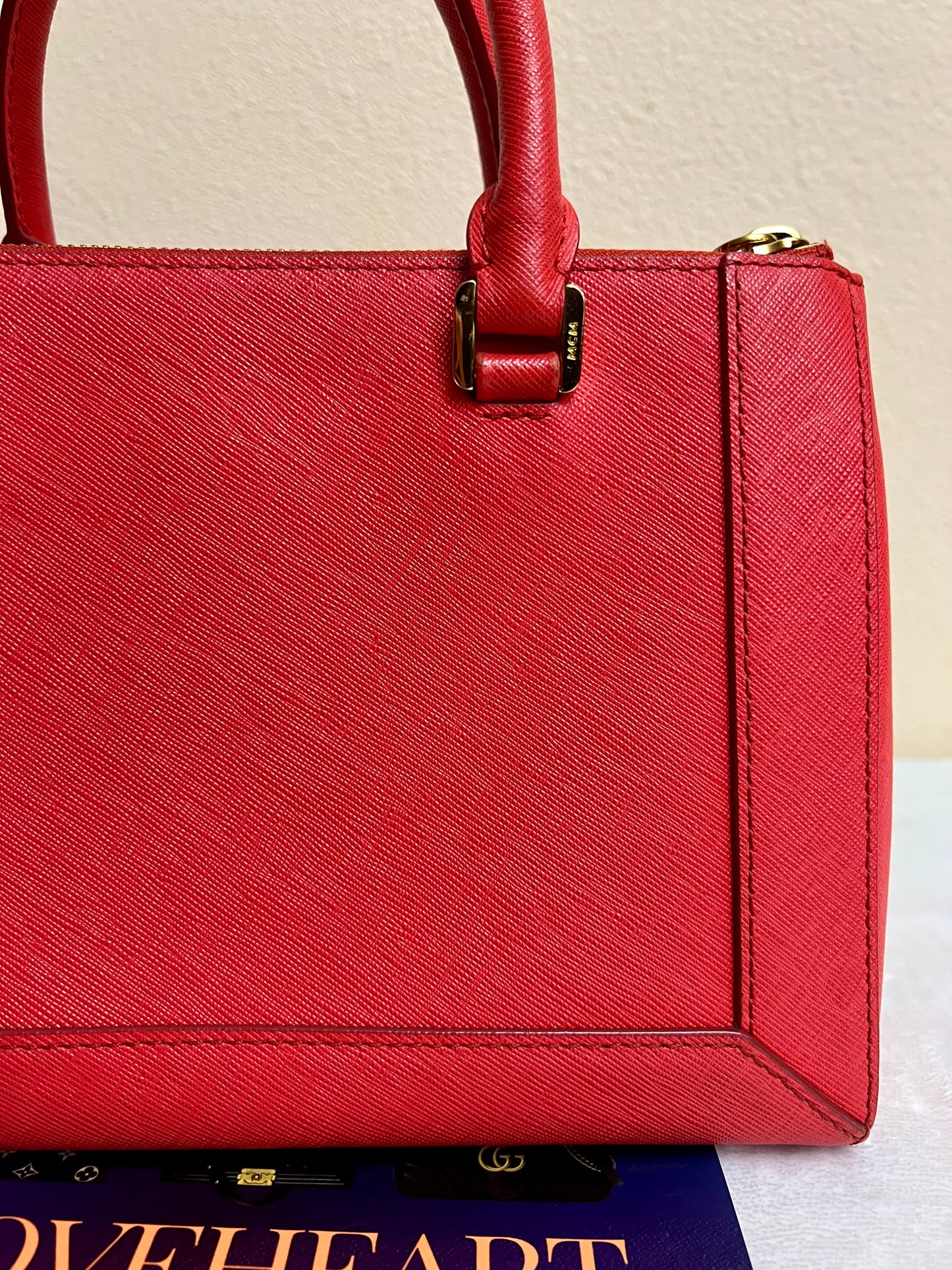 MCM SAFFIANO RED