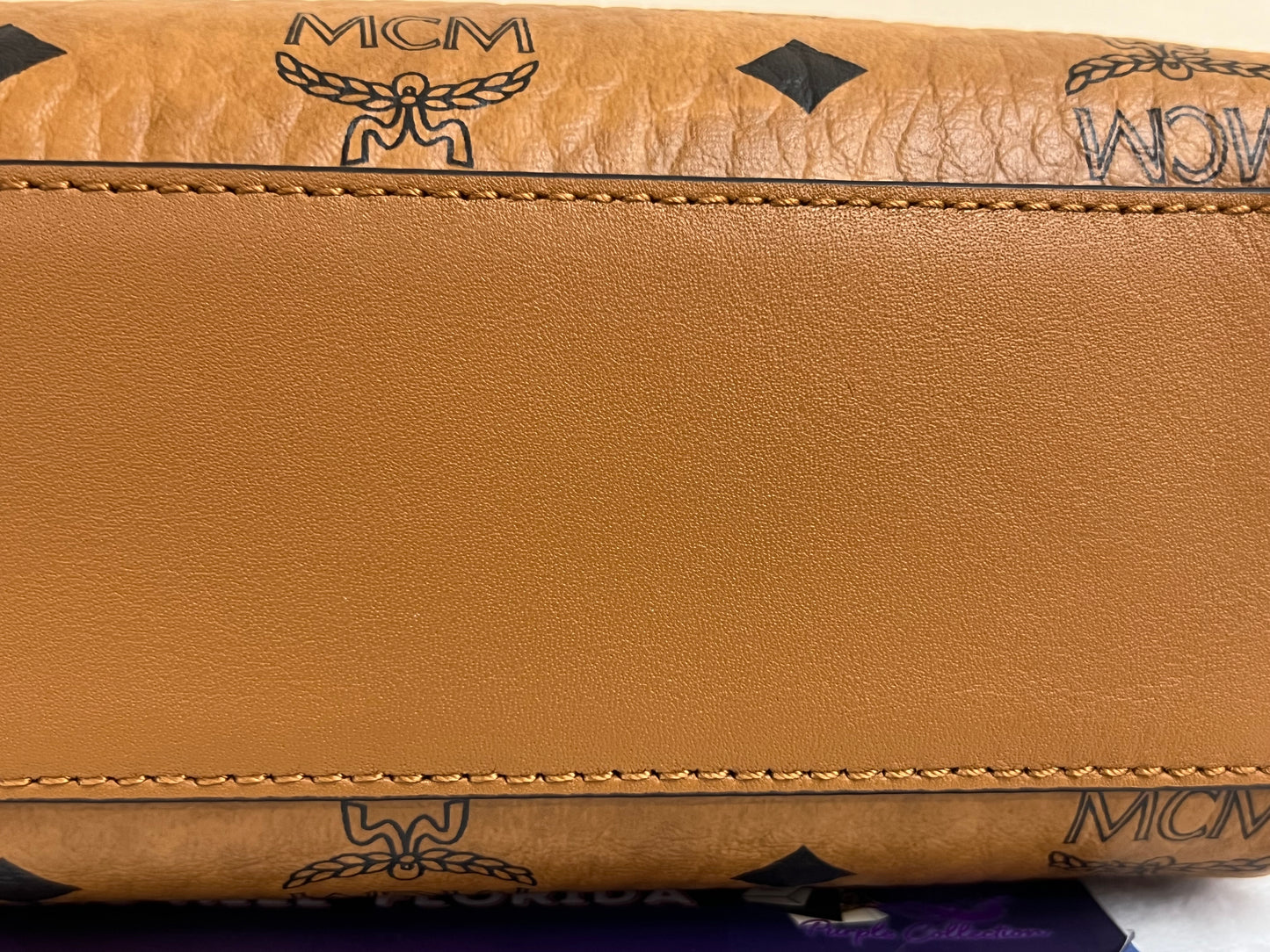 MCM MINI BOSTON COGNAC