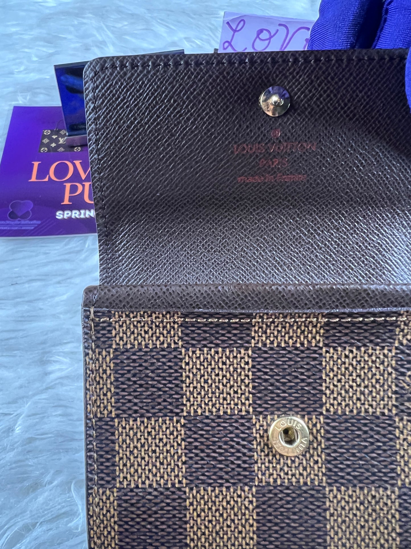 CARD HOLDER SNAP DAMIER EBENE