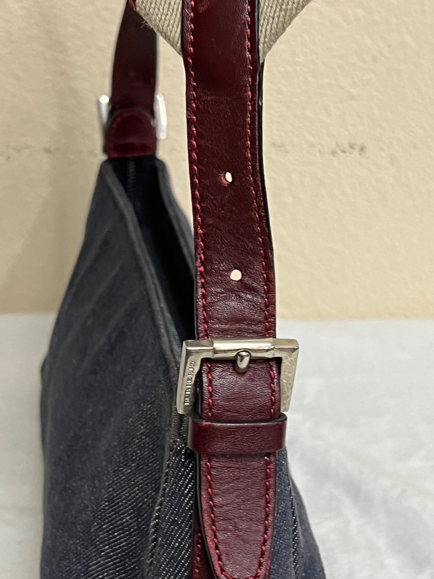 BURBERRY DENIM SHOULDER BAG