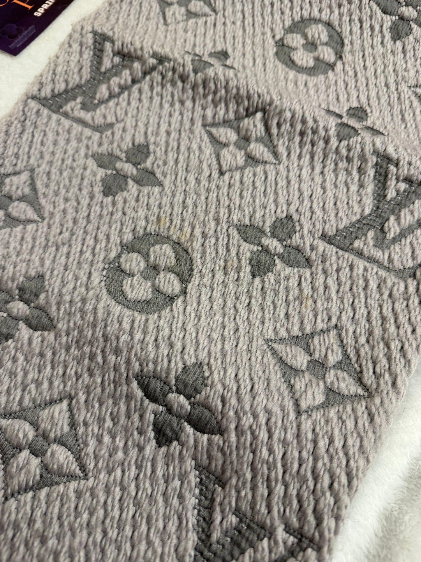 LOGOMANIA SCARF GRAYISH LILAC