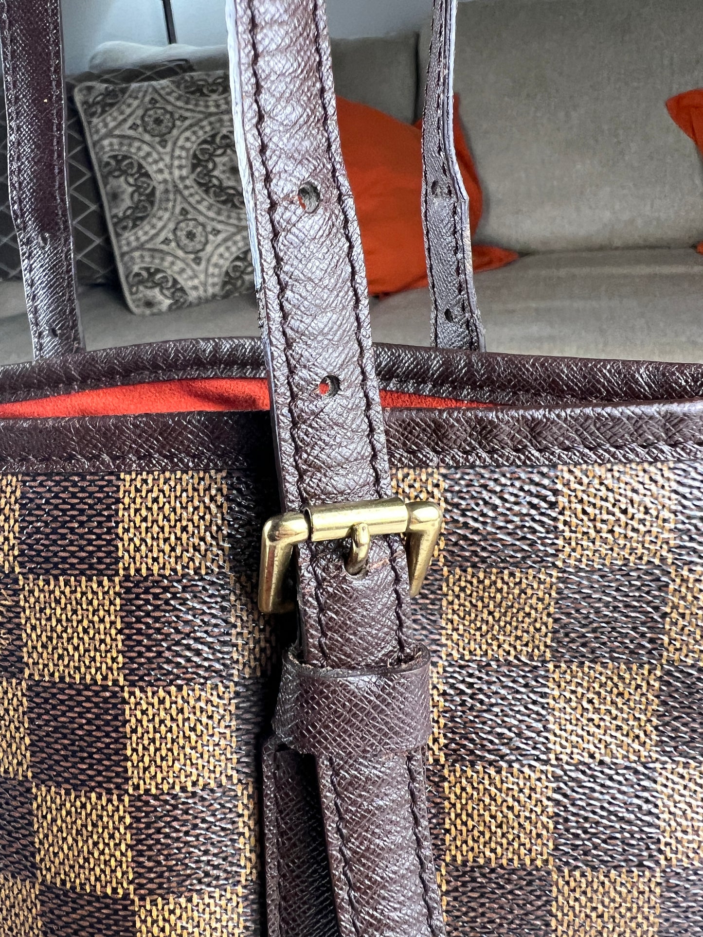 MARAIS BUCKET PM W/ POUCH DAMIER EBENE