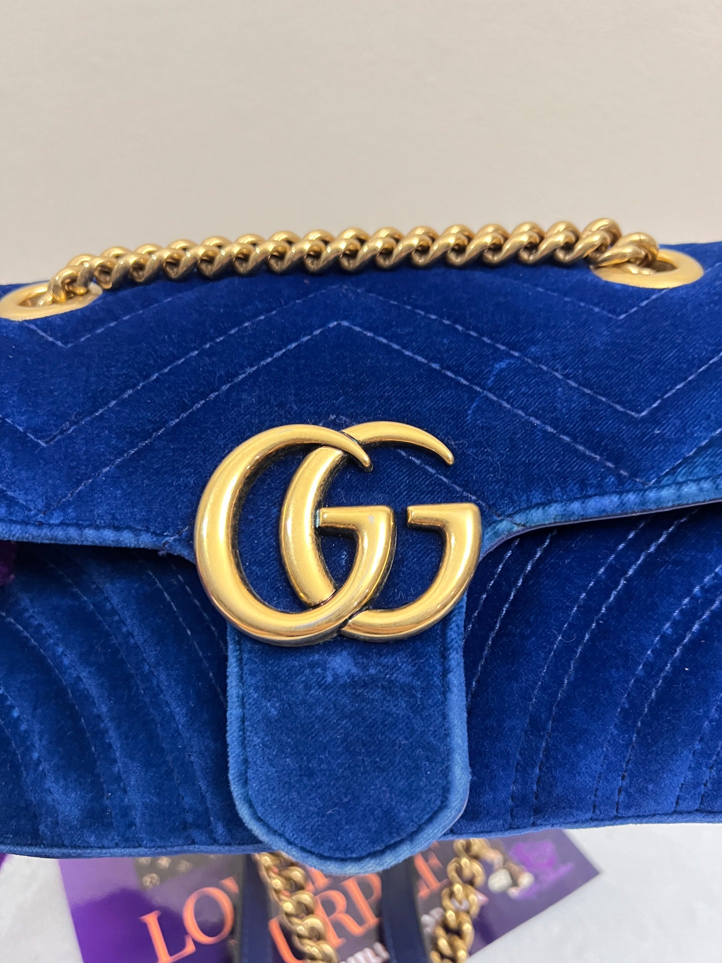 MARMONT VELVET BLUE SMALL
