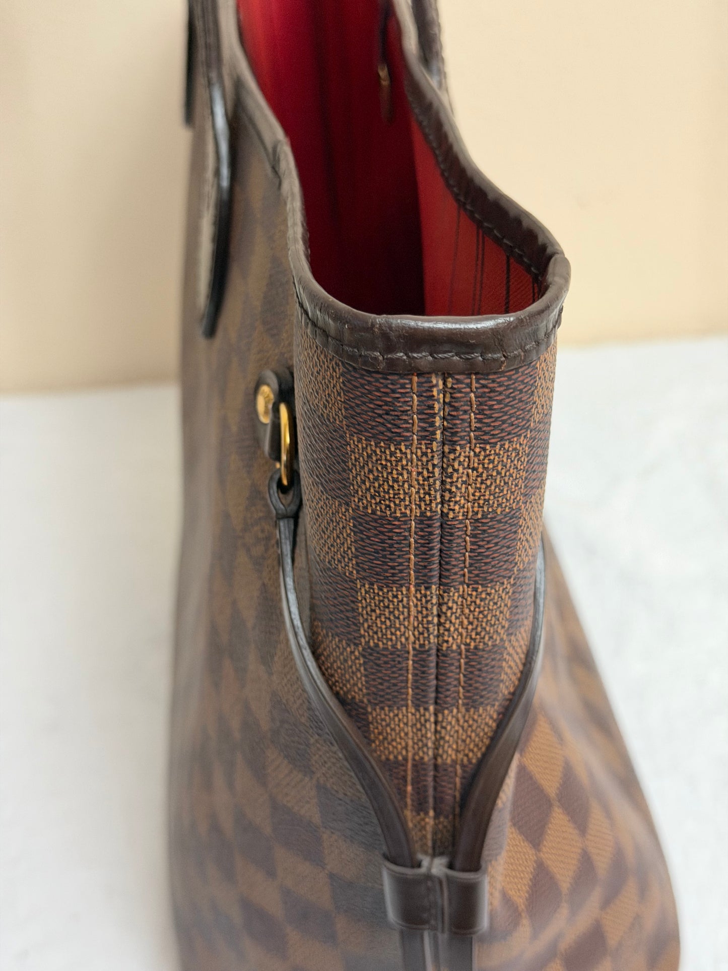 NEVERFULL MM W/ POUCH DAMIER EBENE
