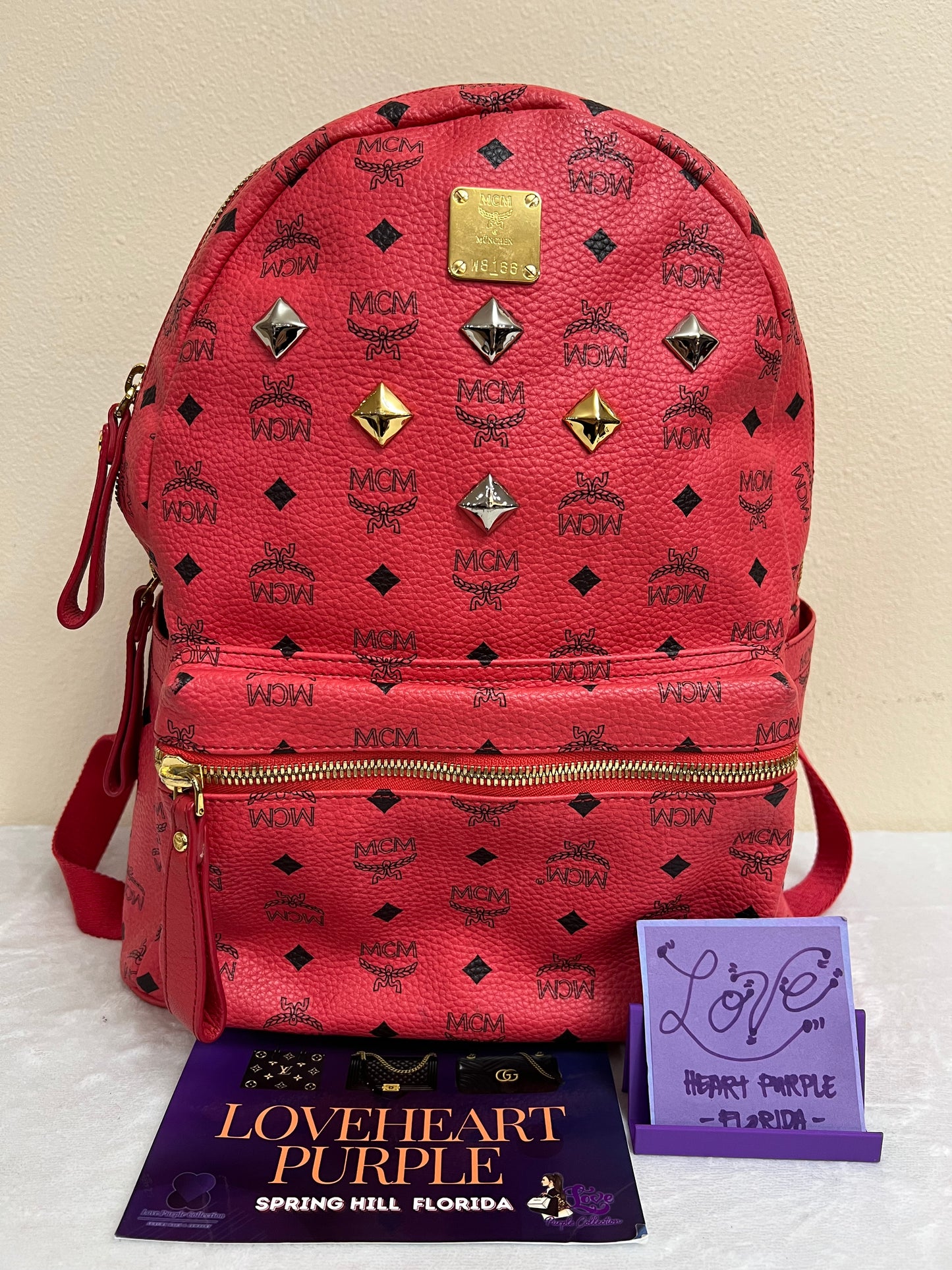 MCM RED BAGPACK LTD