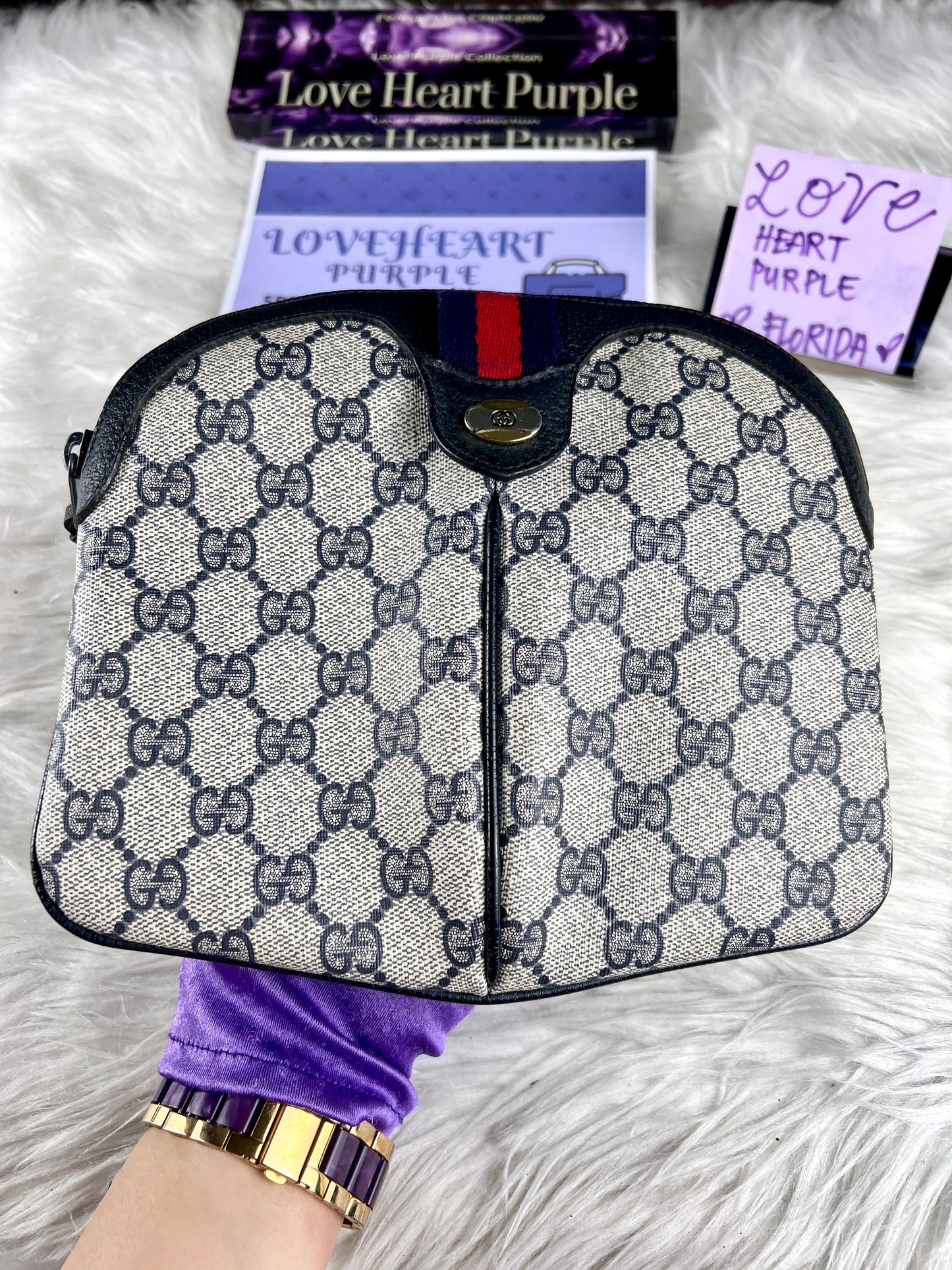 SUPREME NAVY SHERRYLINE VINTAGE CROSSBODY BAG