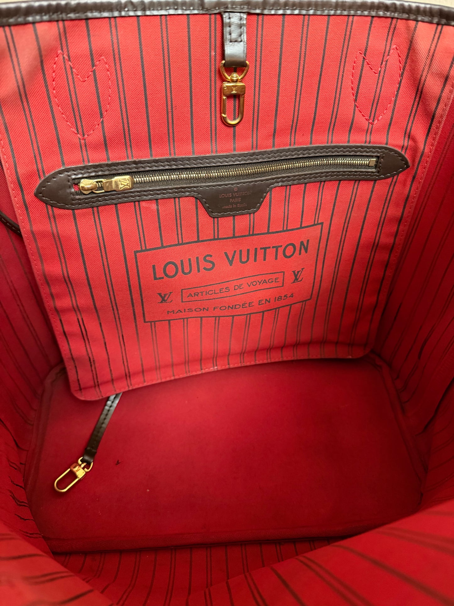 NEVERFULL MM W/ POUCH DAMIER EBENE