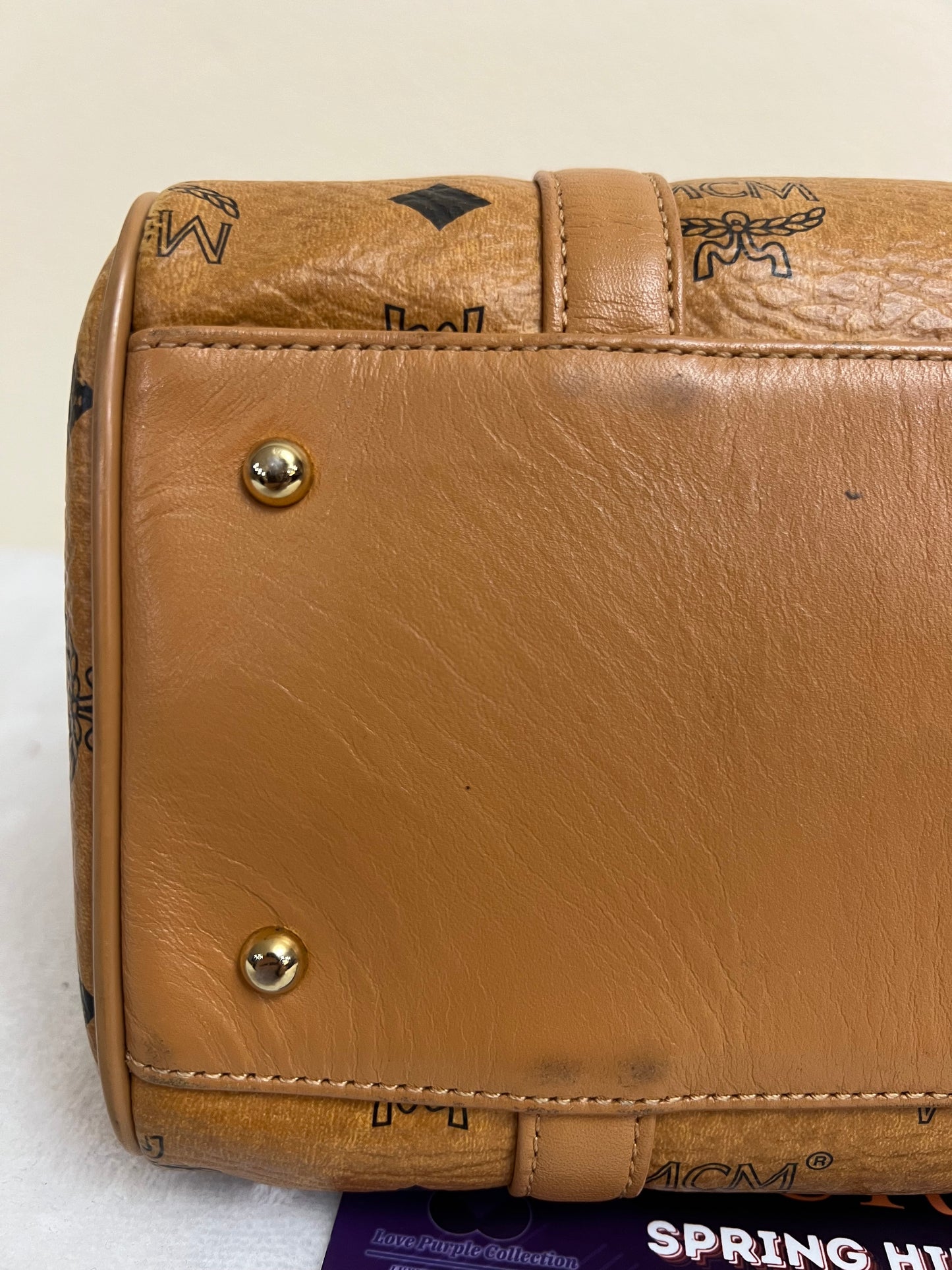 MCM COGNAC BOSTON 20 w/ STRAP