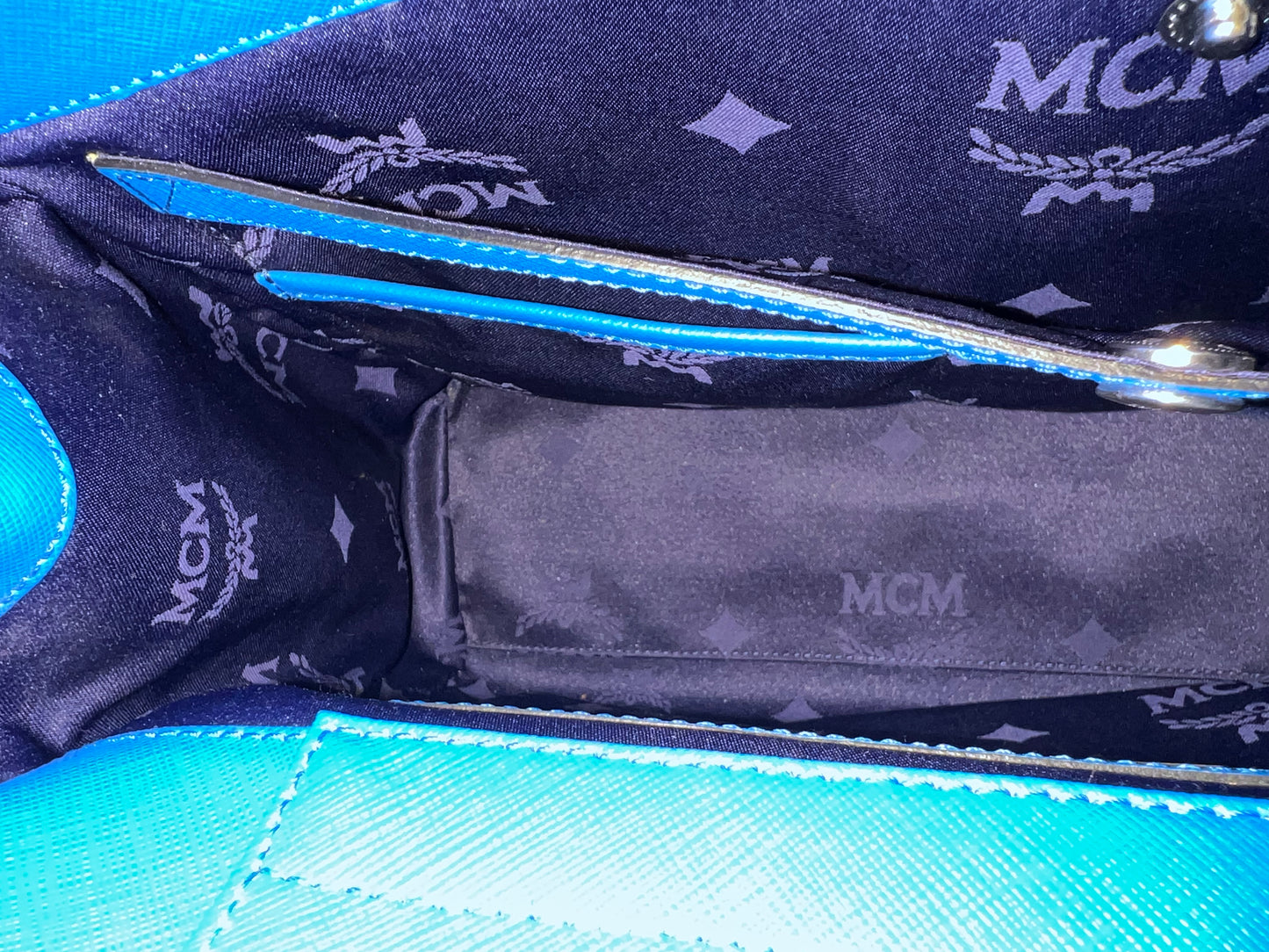 MCM SAFFIANO BLUE