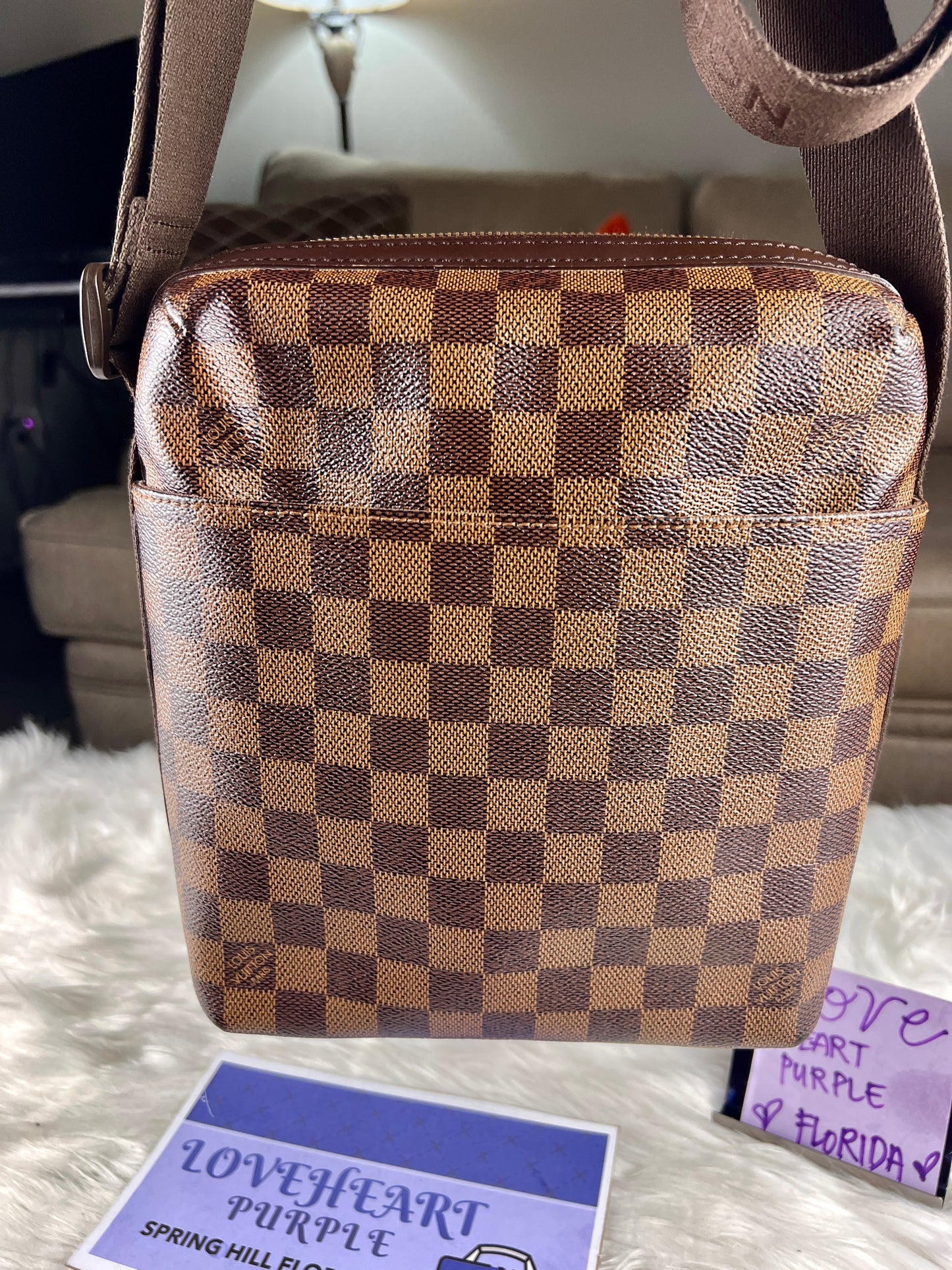 TROTTEUR DAMIER MESSENGER BAG