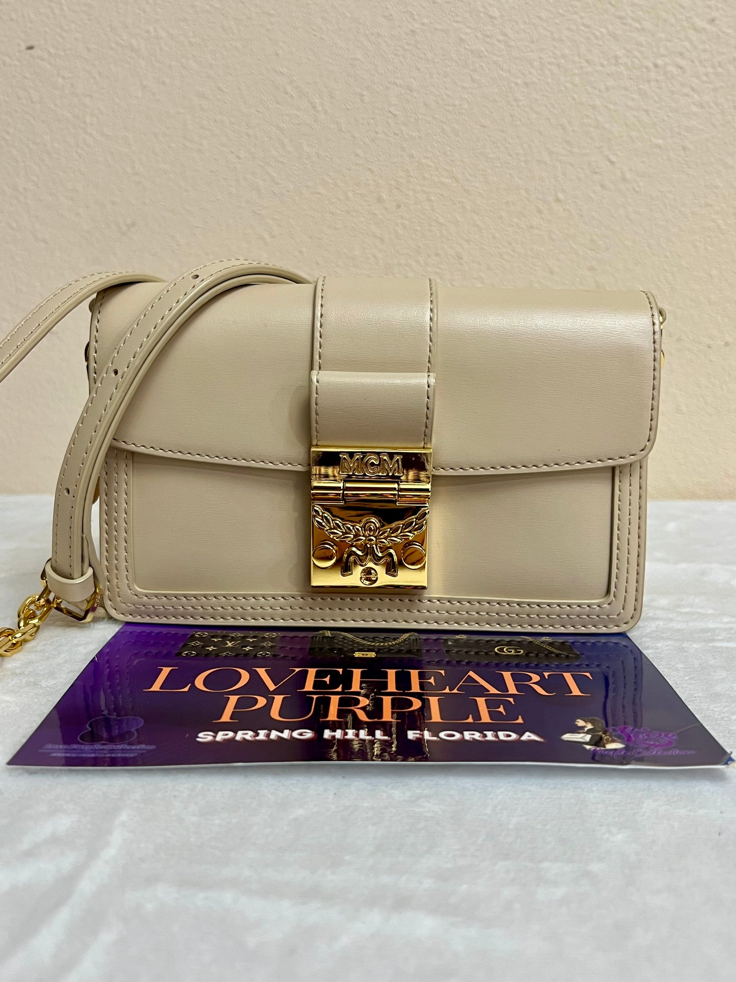 MCM Tracy Laurel Leather Chain Crossbody.