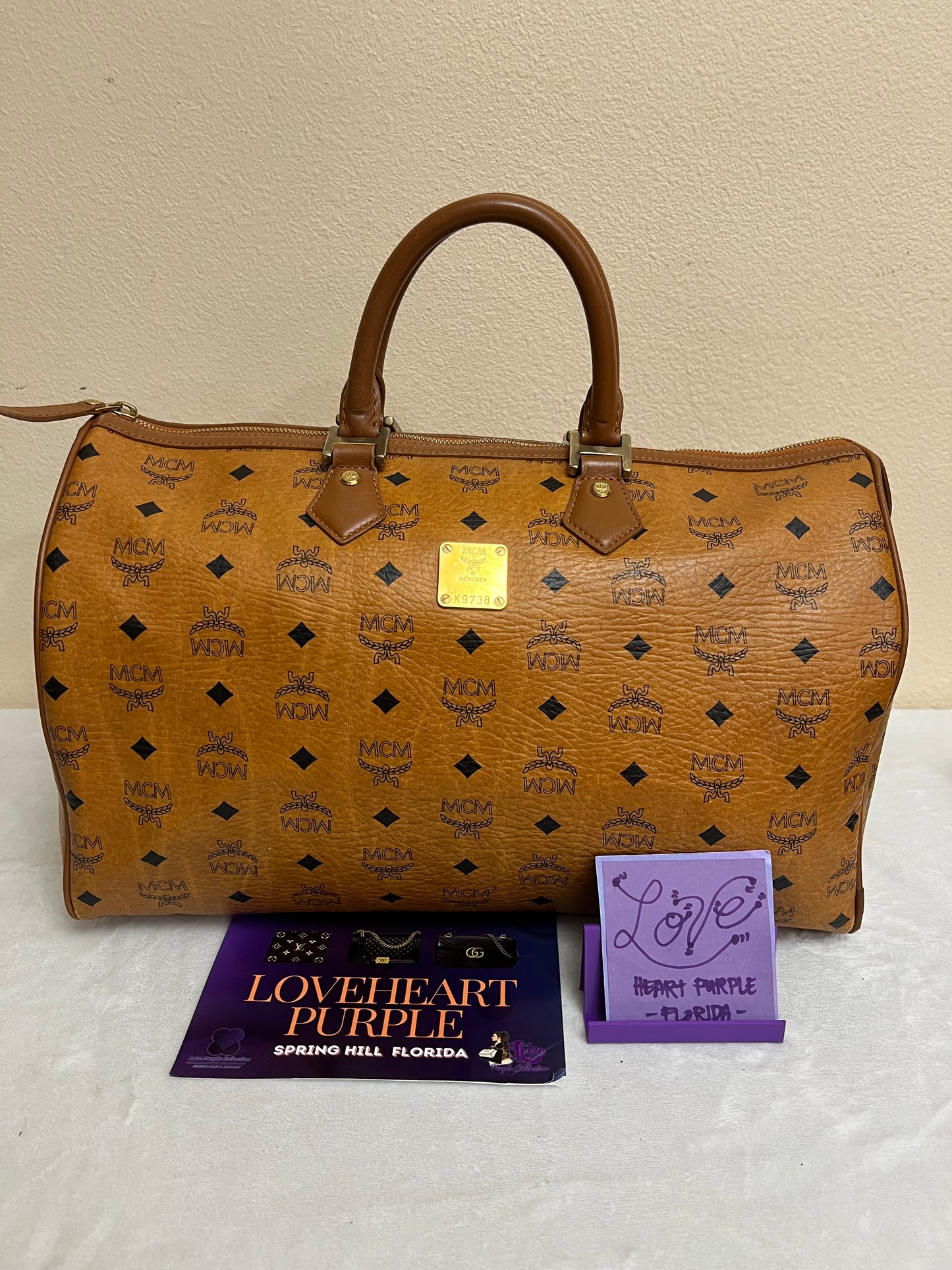 MCM DUFFLE 40 COGNAC