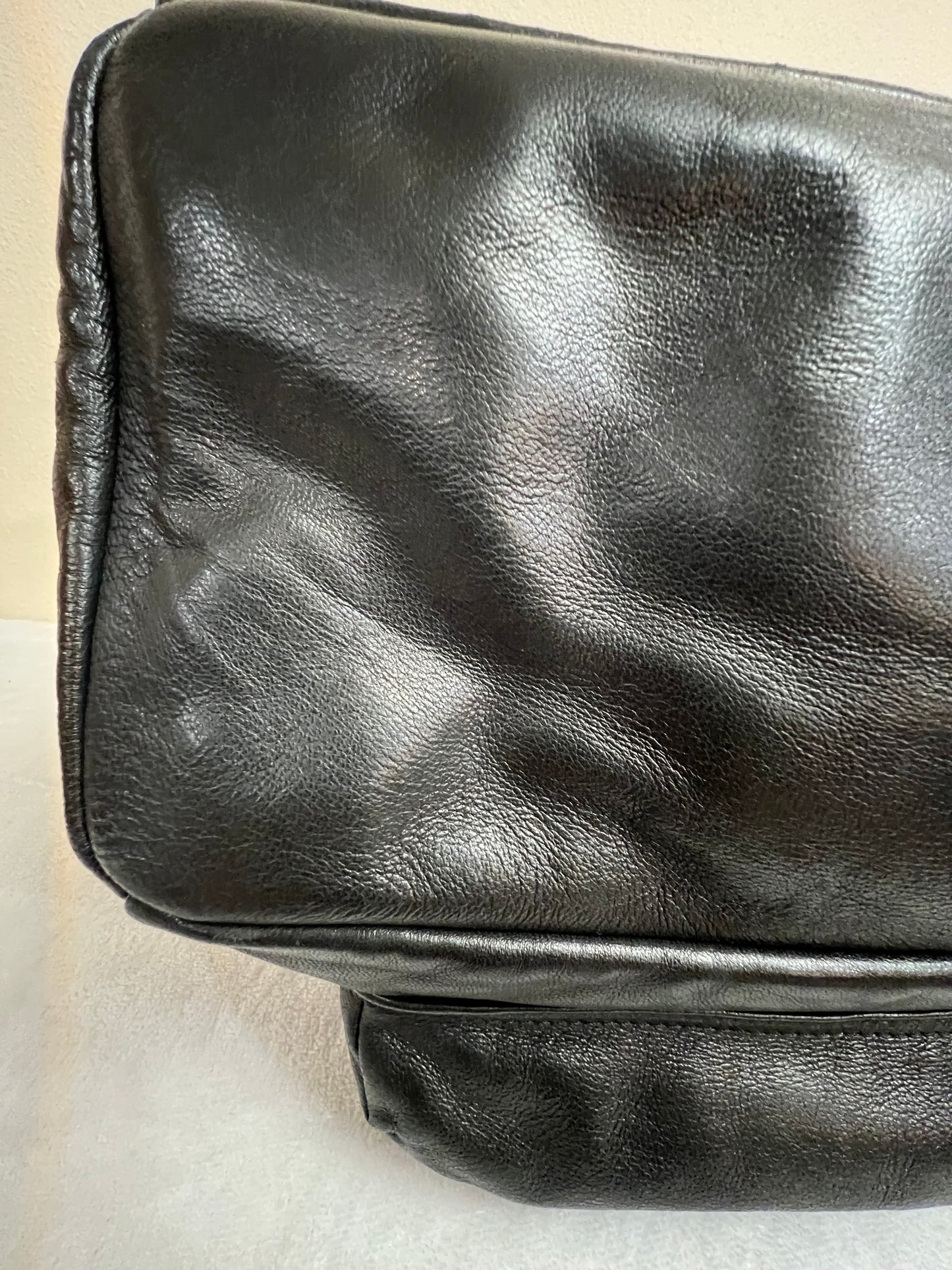 MCM BAGPACK MAROON METALLIC LEATHER