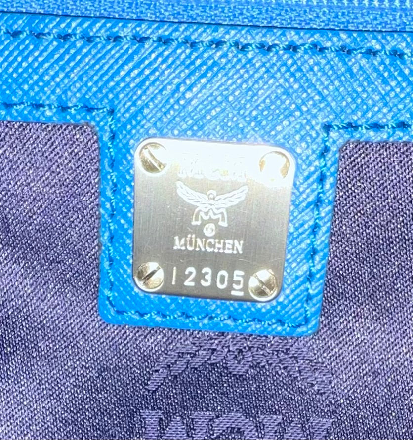 MCM SAFFIANO BLUE