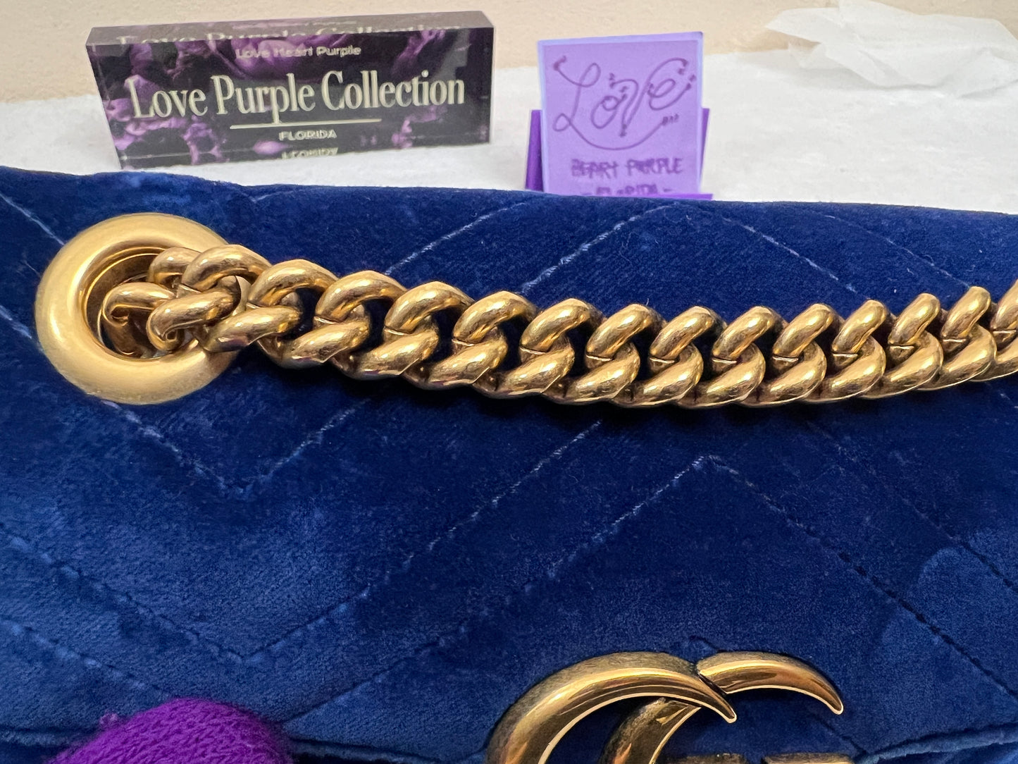 MARMONT VELVET BLUE SMALL