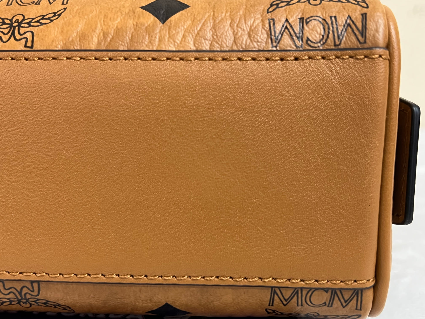 MCM MINI BOSTON COGNAC